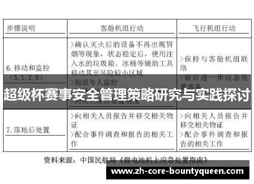 超级杯赛事安全管理策略研究与实践探讨